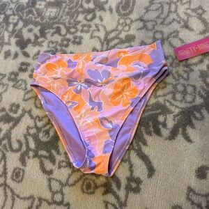 Floral High Waist Bikini Bottom